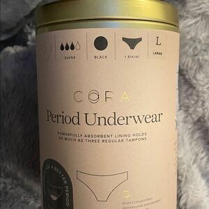 Cora period underwear-Black bikini-Large